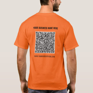 Camiseta Promocional Seu Código QR e Texto Persona