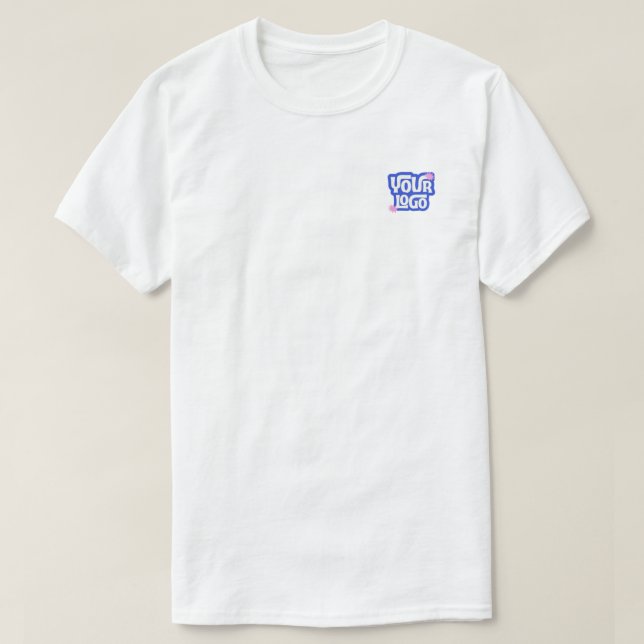 Camiseta Promocional Simples com Logotipo Pequeno (Frente do Design)