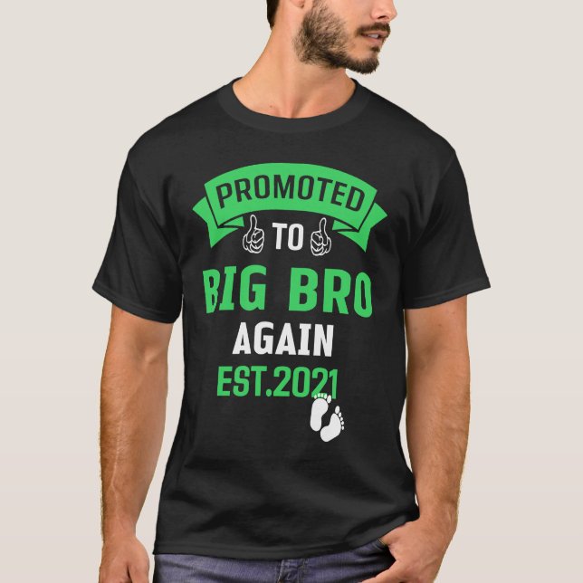 Camiseta Promoted To Big Brother Again 2021 Older Brothers (Frente)