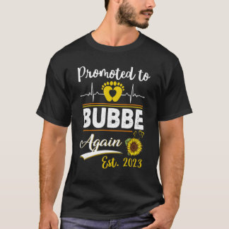 Camiseta Promoted To Bubbe Again 2023 Sunflower New Bubbe 1