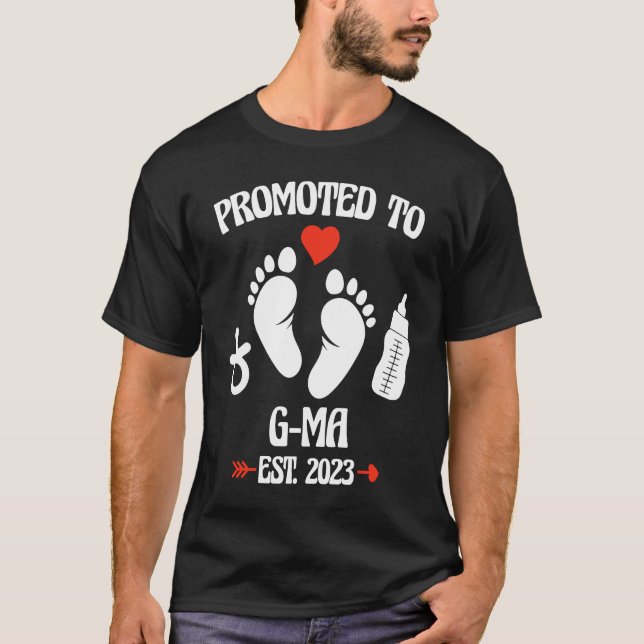 Camiseta Promoted To G Ma 2023 First Time New Grandma Pregn (Frente)