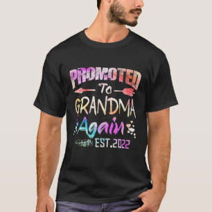 Camiseta Promoted To Grandma Again Est 2022 Flower