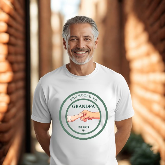 Camiseta Promoted to Grandpa Est. 20XX T-Shirt (Criador carregado)