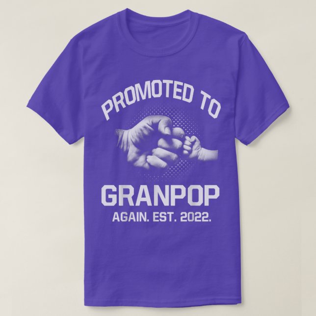 Camiseta Promoted To Granpop Again EST 2022 Christmas Fathe (Frente do Design)