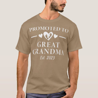Camiseta Promoted To Great Grandma 2023 Pregnancy Announcem