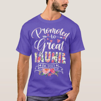 Camiseta Promoted to Great Naunie Est 2023 Floral First Tim