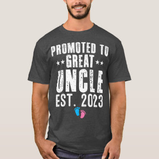 Camiseta Promoted To Great Uncle 2023 Pregnancy Reveal Pink