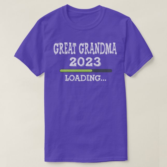 Camiseta Promoted To Gret Grandma 2023  Loading Please Wait (Frente do Design)