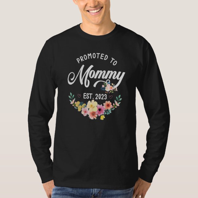 Camiseta Promoted To Mommy 2023 New Mom 2023 (Frente)