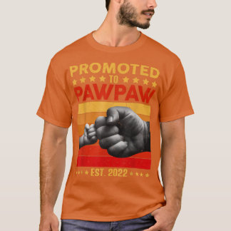 Camiseta Promoted To Pawpaw Grandpa 2022 First Fathers Day 