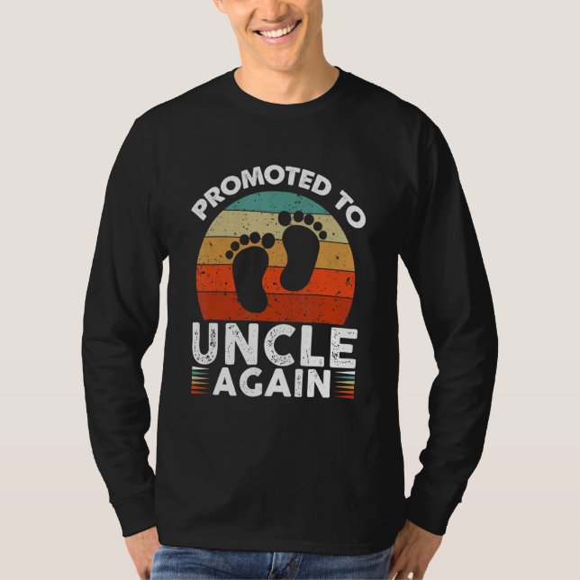 Camiseta Promoted To Uncle Again Pregnancy Announcement 1 (Frente)