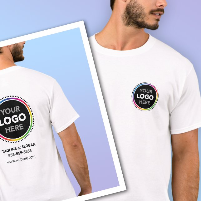 Camiseta Promotional T-Shirt with Front and Back Logo (Criador carregado)