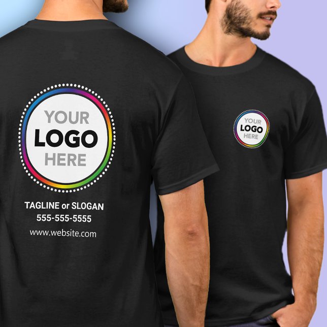 Camiseta Promotional T-Shirt with Front and Back Logo (Criador carregado)