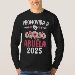 Camiseta Promovida A Abuela 2025 Promovida À Avó Em Spa