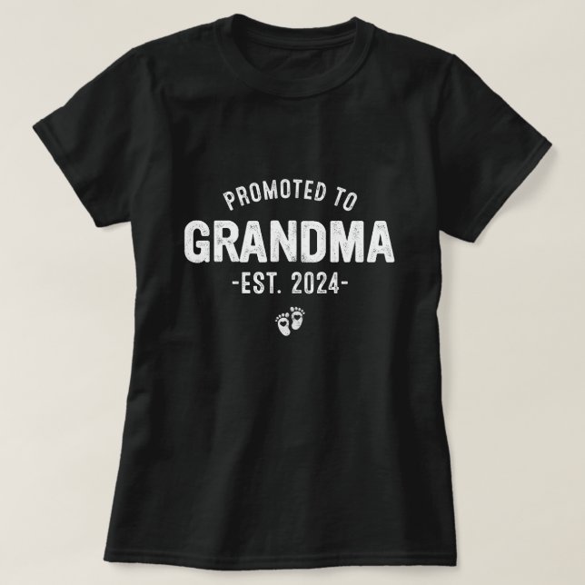 Camiseta Promovida a Avó desde 2024 Avós (Frente do Design)
