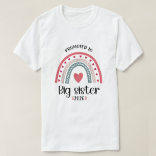 Camiseta Promovida a Irmã Mais Velha Adorável Bebê 2026
