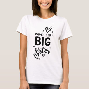 Camiseta Promovida a Irmã Mais Velha Anúncio de Gravidez Fo