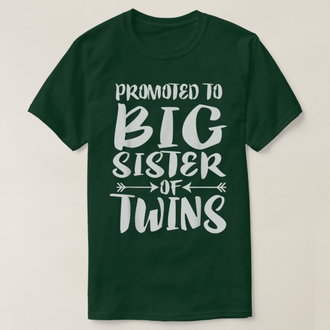 Camiseta Promovida a Irmã Mais Velha de Gêmeos (Frente do Design)