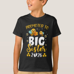 Camiseta Promovida a Irmã Mais Velha Est 2026 Abelhas Linda