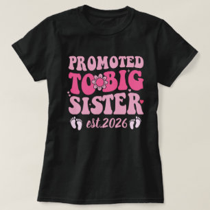 Camiseta Promovida a Irmã Mais Velha Est 2026 Fofo Anúncio