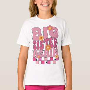 Camiseta Promovida a Irmã Mais Velha Novamente Menina Peque