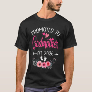 Camiseta Promovida a Madrinha Est 2026 Dia das Mães Primeir