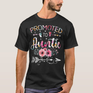 Camiseta Promovida À Tia 2022 Novas E Engraçadas Mães Avós