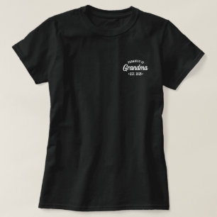 Camiseta Promovida a Vovó est. 2025 Anúncio de Bebê
