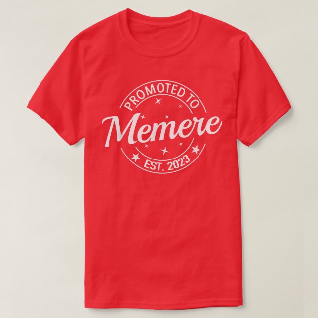 Camiseta Promovida Para Memere 2023 Em Breve Para Ser Avó P (Frente do Design)