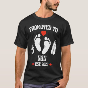 Camiseta Promovida Para Nan 2023 Primeira Vez Nova Avó Preg