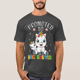 Camiseta Promovidas À Irmã Grande Unicórnio Raparigas Irmãs