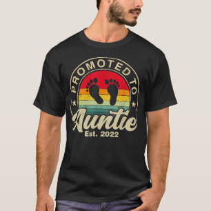 Camiseta Promovidas à tia no leste de 2022 Mulheres Vintage