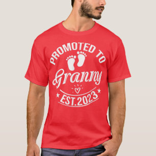 Camiseta Promovido À Avó 2023 Anúncio De Gravidez Gra