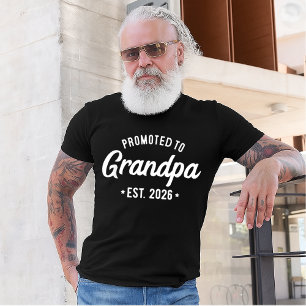 Camiseta Promovido a Avô 2026 Novo Avô Est 2026