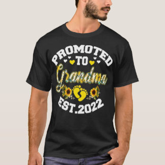 Camiseta Promovido À Avó No Est 2022 Deco Floral De Girasso