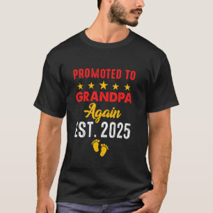 Camiseta Promovido a Avô Novamente 2025 Subindo de Nível pa