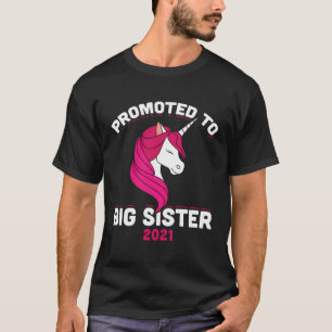 Camiseta Promovido À Big Sister 2021 Unicorn Primeira Vez G