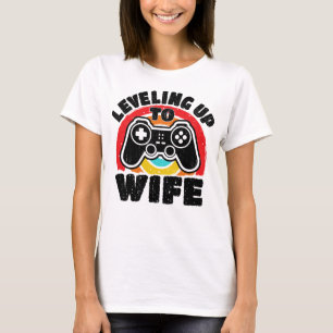 Camiseta Promovido a Esposa Recém-Casado Jogador Promovido 