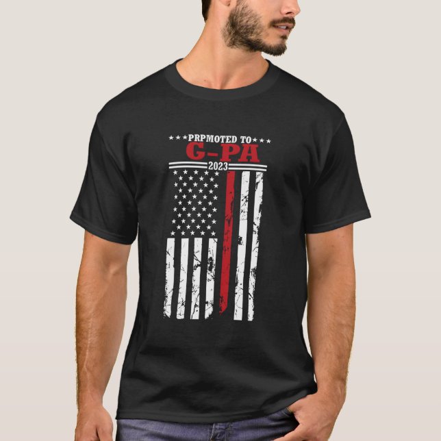 Camiseta Promovido A G-Pa Est 2023 Flag American G-Pa (Frente)