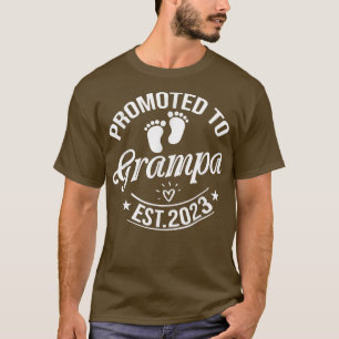 Camiseta Promovido A Grampa 2023 Anúncio De Gravidez Gra