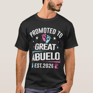 Camiseta Promovido a Grande Avô Est 2026 Anúncio de Gravide