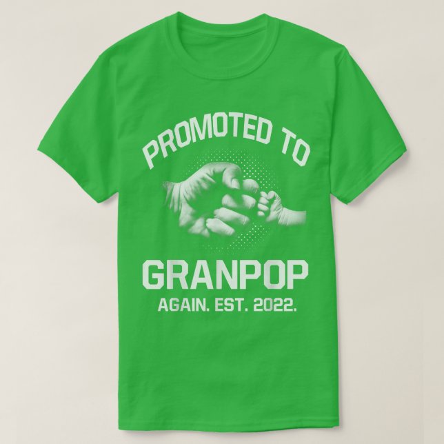 Camiseta Promovido a Granpop novamente EST 2022 Fathe Natal (Frente do Design)