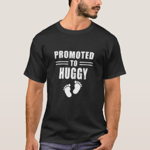 Camiseta Promovido a HUGGY Funny para Anúncio de Gravidez