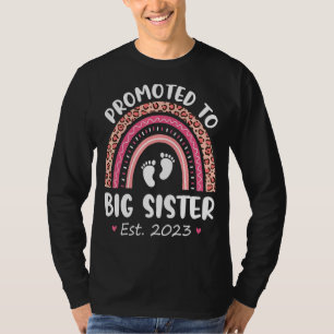 Camiseta Promovido À Irmã Grande 2023 Chuva De Anúncio De B