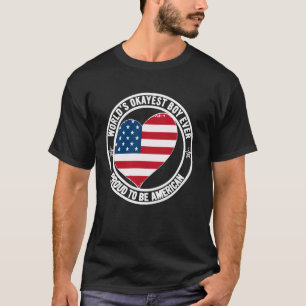 Camiseta Promovido a Irmão Melhor Irmão Americano Mundo Oka