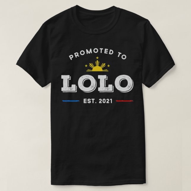 Camiseta Promovido A Lolo Filipino Grandpa Premium (Frente do Design)
