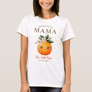 Camiseta Promovido à Mãe de um Pequeno Chá de fraldas Cutie
