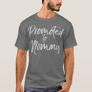 Camiseta Promovido à Mamãe de Lançamento de Gravidez Cuta