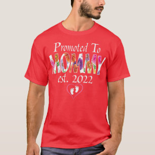 Camiseta Promovido à Mamãe EST 2022 Sunflower New Madre's