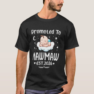 Camiseta Promovido a Mawmaw EST. 2026 Dia das Mães Coração